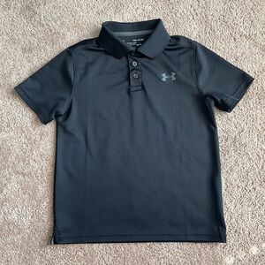 Boys Under Armour Size Youth Small Black Polo